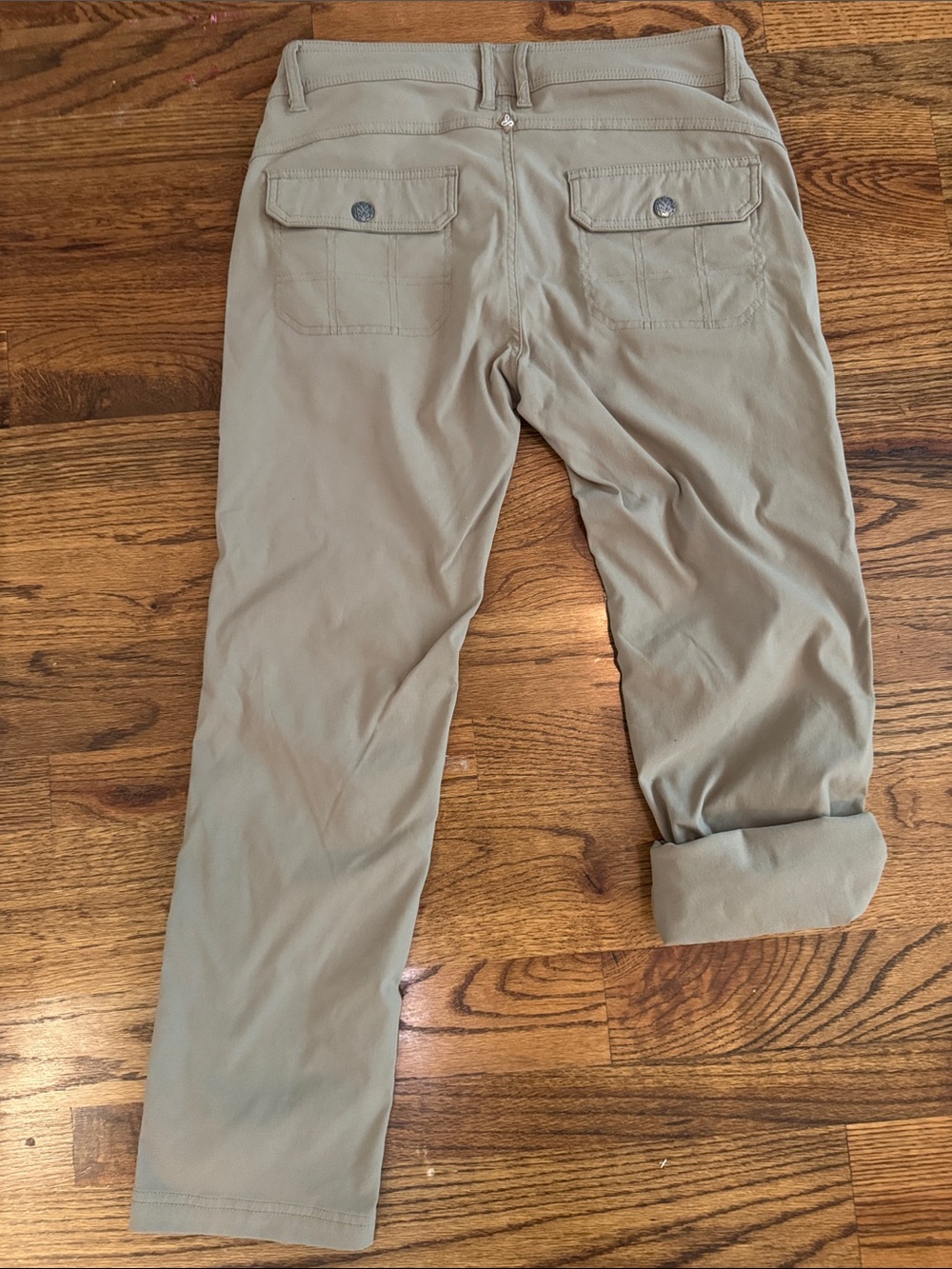 Prana Women's Khaki Cargo Convertible Pants - Picture 9 of 12